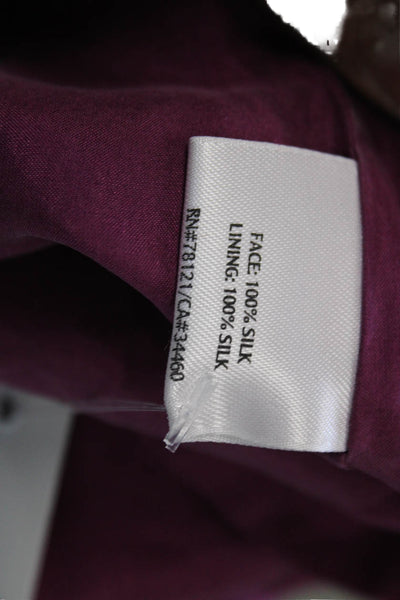 Eileen Fisher Women Silk Purple Scoop Neck Tank Sleeveless Size M