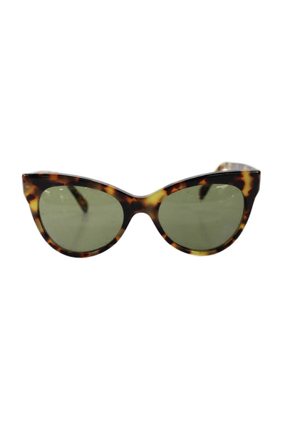 Kamali Kulture Womens Brown Plastic Tokyo Tortoise Print Squre Cat Sunglasses