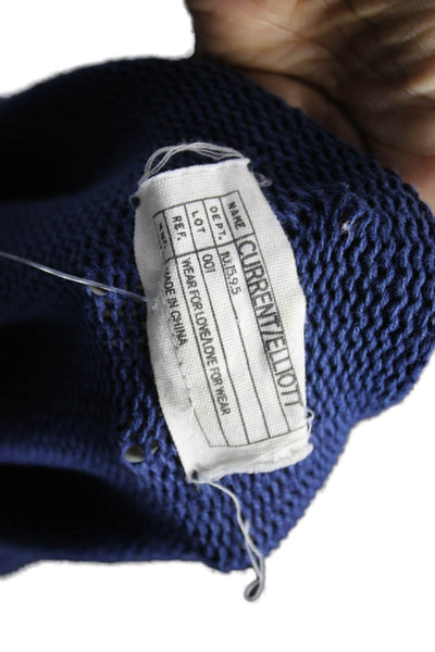 Current/Elliott Womens Blue Cotton Pullover Sweater Round Neck Size 0