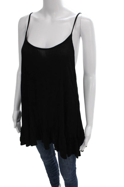 One X One Teaspoon Women Black Camisole Boho Scoop Spaghetti Strap Size S