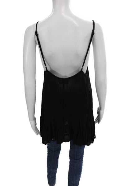 One X One Teaspoon Women Black Camisole Boho Scoop Spaghetti Strap Size S