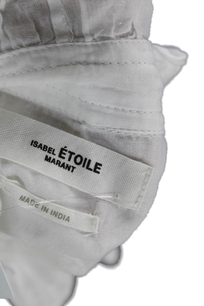 Isabel Marant Etoile Women Tunic Blouse White Cotton Collared Button Size S
