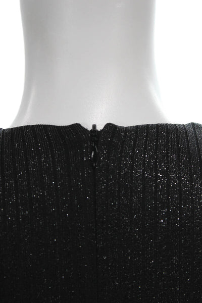Alexandre Vauthier Women Bodycon Black V-Neck Long Sleeve Dress Size 36