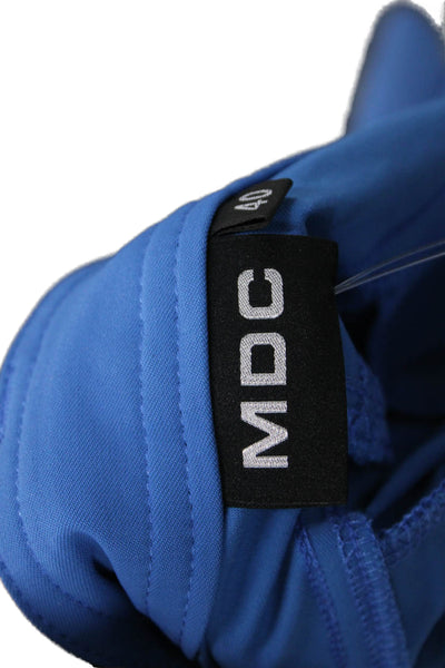 MDC Womens Bermuda Shorts Blue Button Solid Summer Sport Size 40