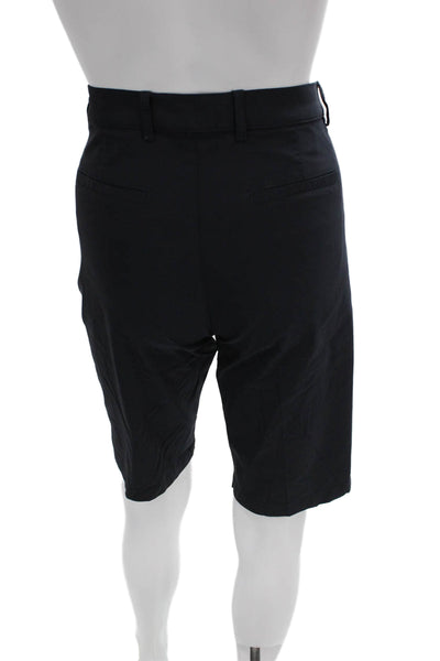 Golfino Womens Athletic Golf Shorts Black Nylon Button Size 8