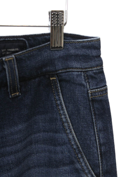 AG Womens Wide Leg Blue Mid Rise Cotton Jeans Size 27