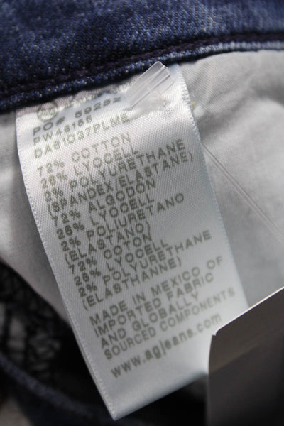 AG Womens Wide Leg Blue Mid Rise Cotton Jeans Size 27