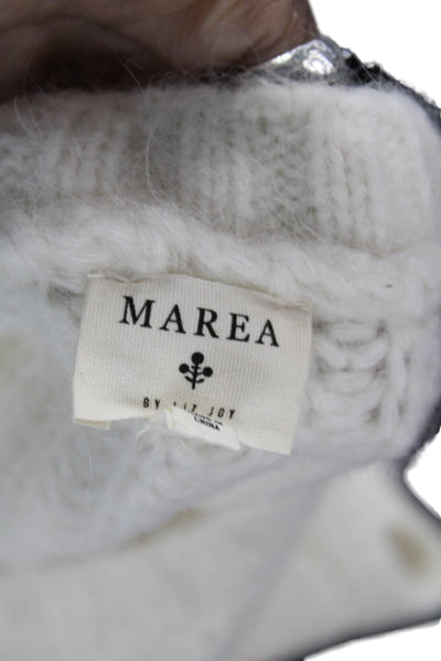 Marea Womens Vest Sweater Ivory Sleeveless Crew Neck Size M