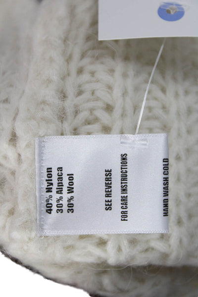 Marea Womens Vest Sweater Ivory Sleeveless Crew Neck Size M