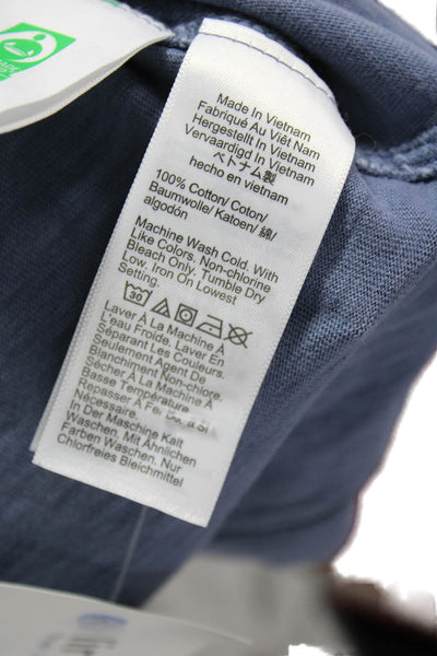 J Crew Mens Slim Fit Short Sleeves Polo Shirt Blue Cotton Size Medium