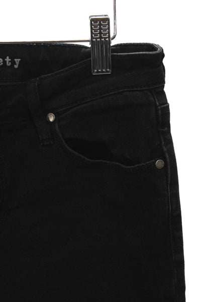Articles of Society Womens Ankle Jeans Black Button Mid Rise Size 28