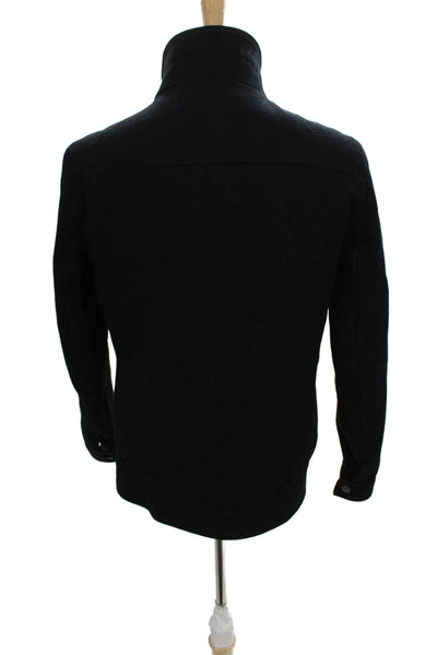 Michael Michael Kors Men Black Military Jacket 60% Wool Button Size S