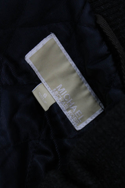 Michael Michael Kors Men Black Military Jacket 60% Wool Button Size S