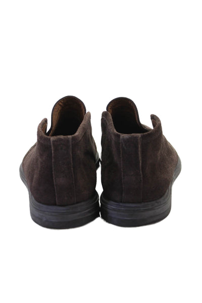 Peter Millar Mens Suede Slide On Casual Shoes Brown Size 12 Medium