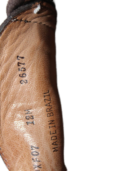Peter Millar Mens Suede Slide On Casual Shoes Brown Size 12 Medium
