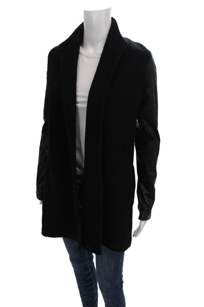 Scoop NYC Womens Cardigan Black 100% Cashmere V-Neck Long Sleeve Size XS