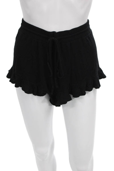 Mae Women Babydoll Black Pajama Set Short Sleeve Round Neck Size S
