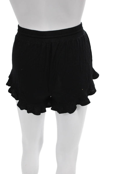 Mae Women Babydoll Black Pajama Set Short Sleeve Round Neck Size S