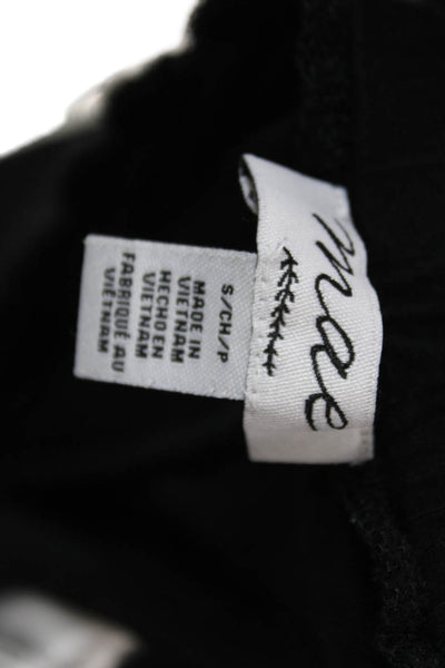Mae Women Babydoll Black Pajama Set Short Sleeve Round Neck Size S