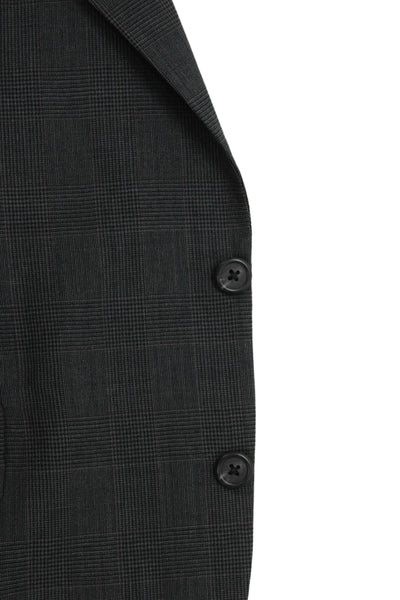 Polo University Club By Ralph Lauren Mens Gray Wool Plaid Blazer Size 40