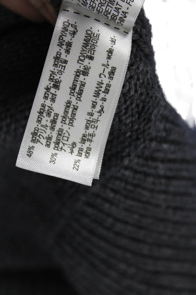 Zara Mens Pullover V-Neck Gray Sweater Long Sleeve Size S