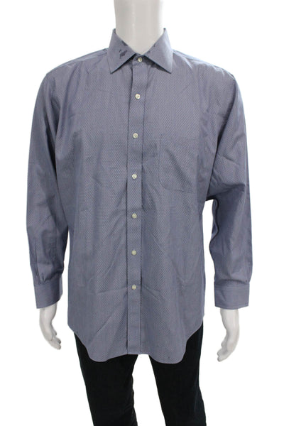 Brooks Brothers Mens Floral Gray Dress Shirt Standard Cuff Size 16