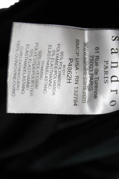 Sandro Paris Women Ankle Leggings Black Size 1