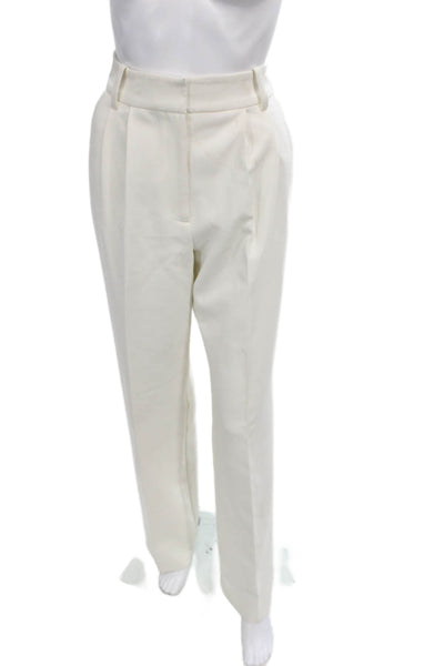 Favorite Daughter Women Ivory Dress Pants Button 74% Polyester Size 4