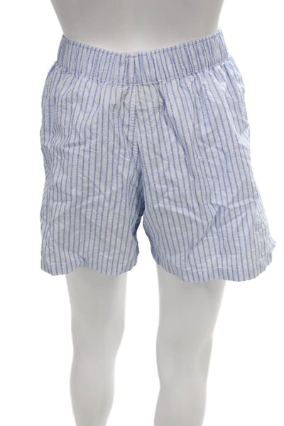Gucci Women's Cotton Gucci Lettering  Pajama Shorts  Blue Size S
