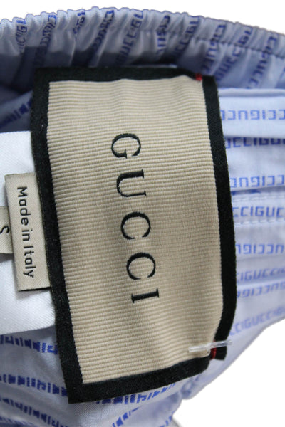 Gucci Women's Cotton Gucci Lettering  Pajama Shorts  Blue Size S