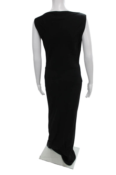 Richard Tyler Women Black Cowl Neck Sleeveless Maxi Dress Pullover Size 10