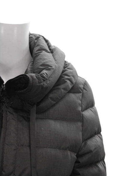 Romeo Gigli Women Puffer Jacket Brown Tie Closure Polyester Long Sleeve Size M