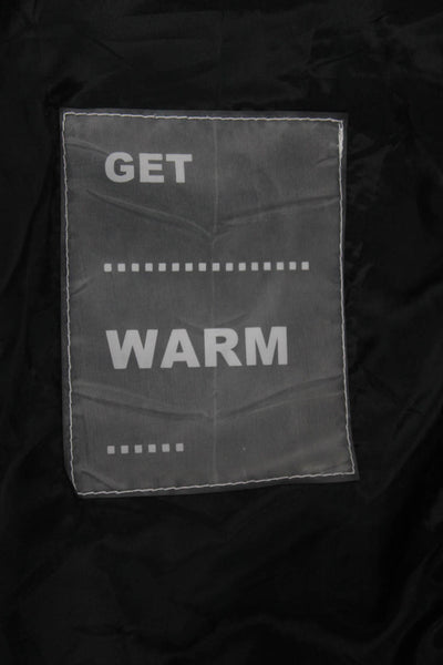 Romeo Gigli Women Puffer Jacket Brown Tie Closure Polyester Long Sleeve Size M