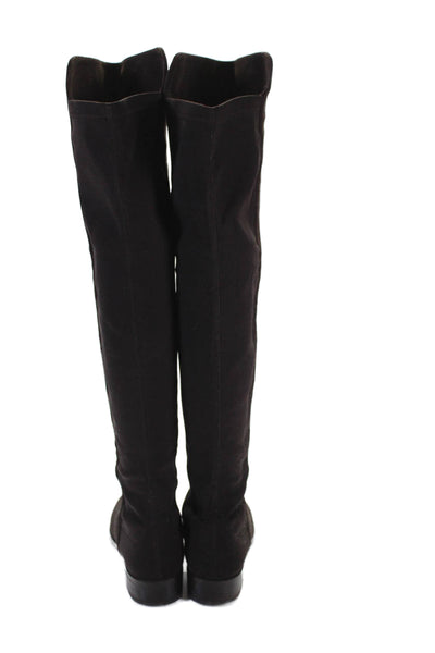 Stuart Weitzman Womens Suede Over The Knee Boots Chocolate Brown Size 9 Medium