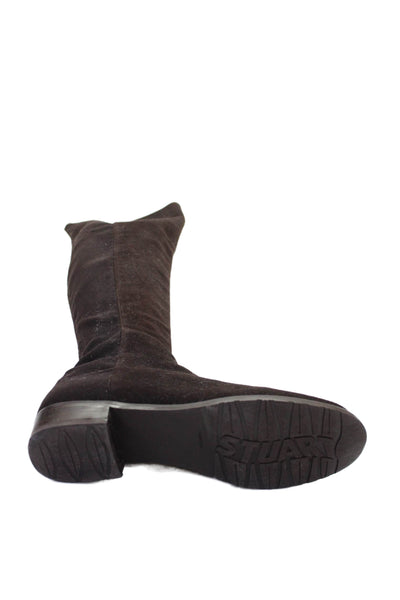 Stuart Weitzman Womens Suede Over The Knee Boots Chocolate Brown Size 9 Medium