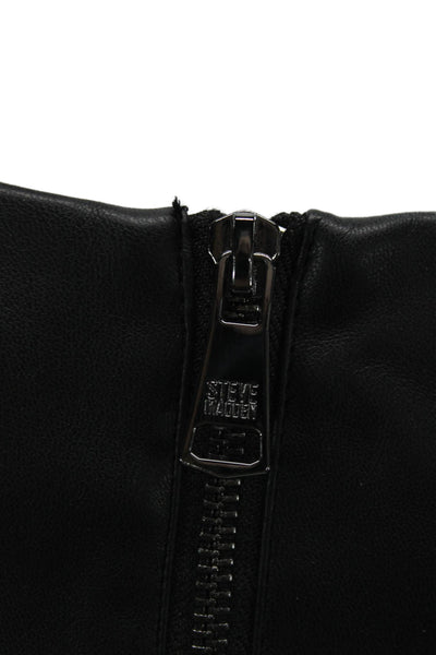 Steve Madden Womens Sheath Dress Sleeveless Black Knee Length Round Neck Size 0