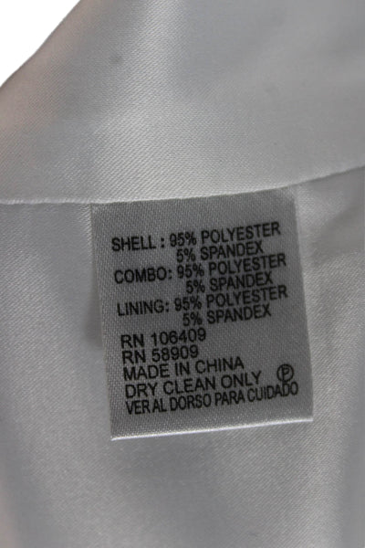 Antonio Melani Womens Sheath Dress White Boat Neck Short Sleeve Size 4