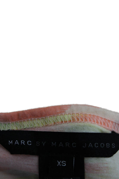 Marc By Marc Jacobs Women Multicolor Geometric Henley Longsleeve Tee Size XS
