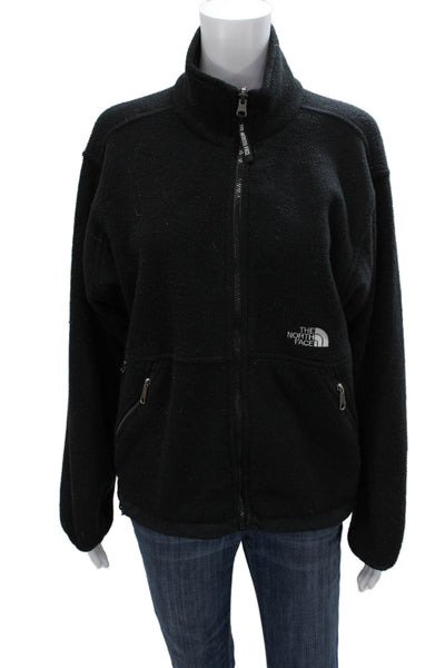The North Face Womens Basic Jacket Black Polyester Zip Long Sleeve Size S