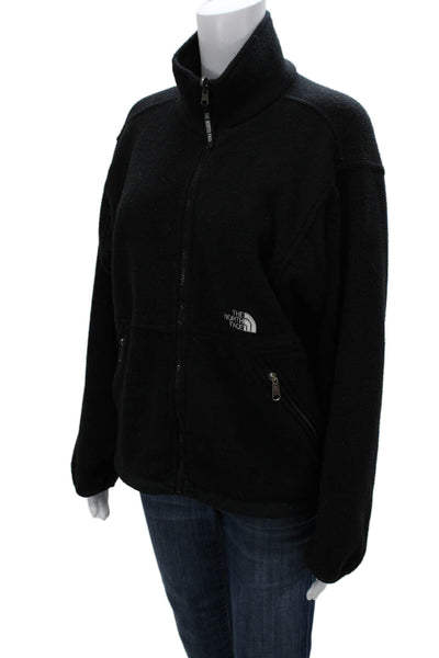 The North Face Womens Basic Jacket Black Polyester Zip Long Sleeve Size S