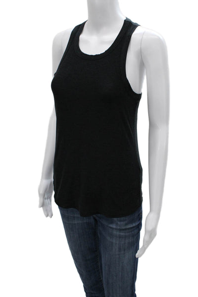 Beyond Yoga Womens Basic Black Polyester Round Neck Tank Size S