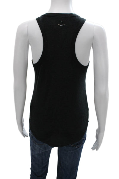 Beyond Yoga Womens Basic Black Polyester Round Neck Tank Size S