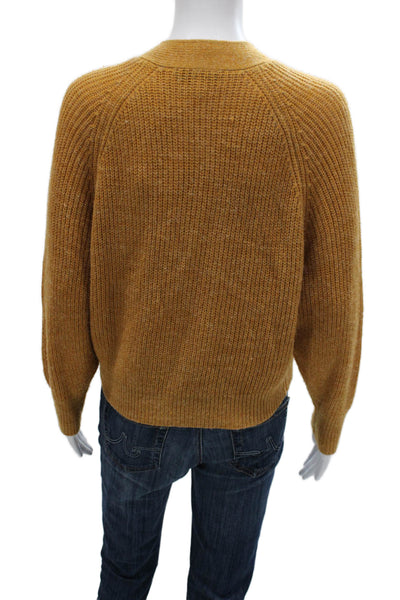 Cupcakes And Cashmere Womens Yellow V Neck Cardigan Long Sleeve Size XS