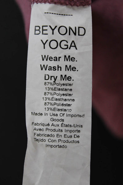 Beyond Yoga Women Fit & Flare One-Piece Pink Square Neck Sleeveless Size S