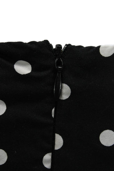 English Factory Womens Shift Dress Black Cotton Short Sleeve Mini Size S