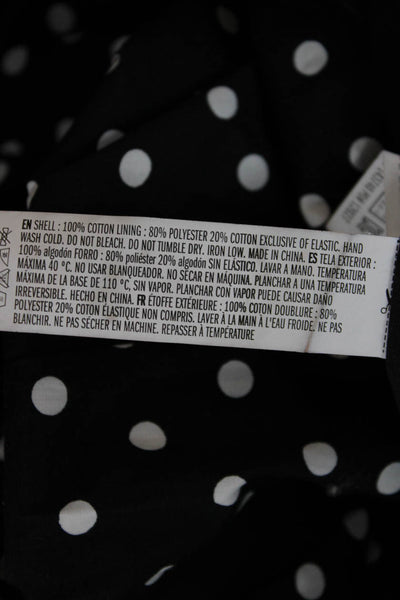 English Factory Womens Shift Dress Black Cotton Short Sleeve Mini Size S