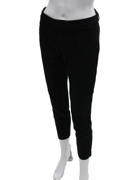 Madewell Womens Ankle Pants Black Cotton Zip Size 4