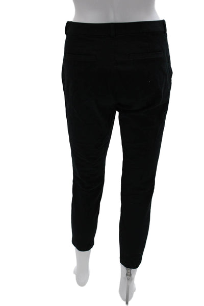 Madewell Womens Ankle Pants Black Cotton Zip Size 4