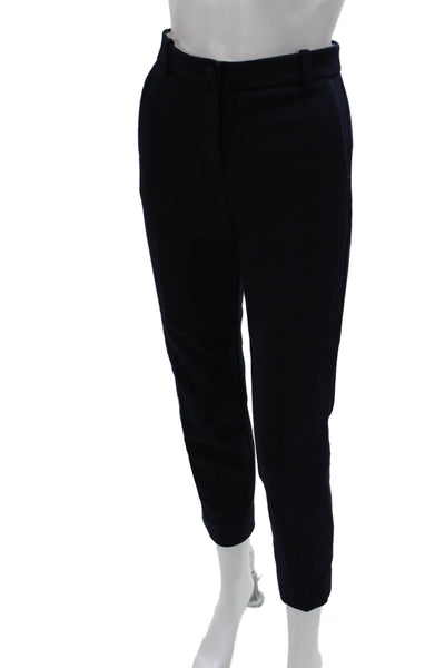 J Crew Womens Ankle Pants Blue Polyester Solid Size 2