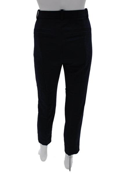 J Crew Womens Ankle Pants Blue Polyester Solid Size 2